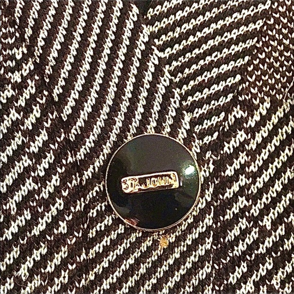 ST. JOHN -St John 3 pc Suit silver, black, brown Jacket 6 Vest 10 Pants … - Picture 4 of 12